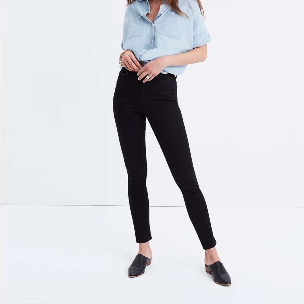 Madewell 10” high rise skinny jeans Carbondale black